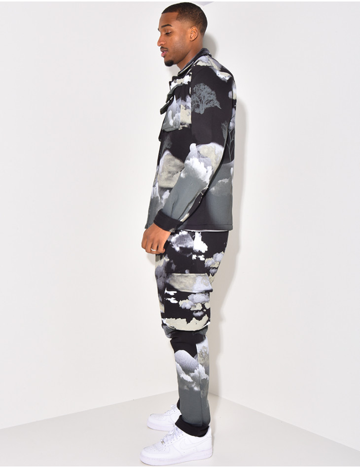 Ensemble jogging et veste tâcheté