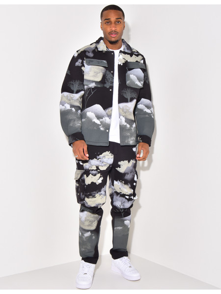 Ensemble jogging et veste tâcheté