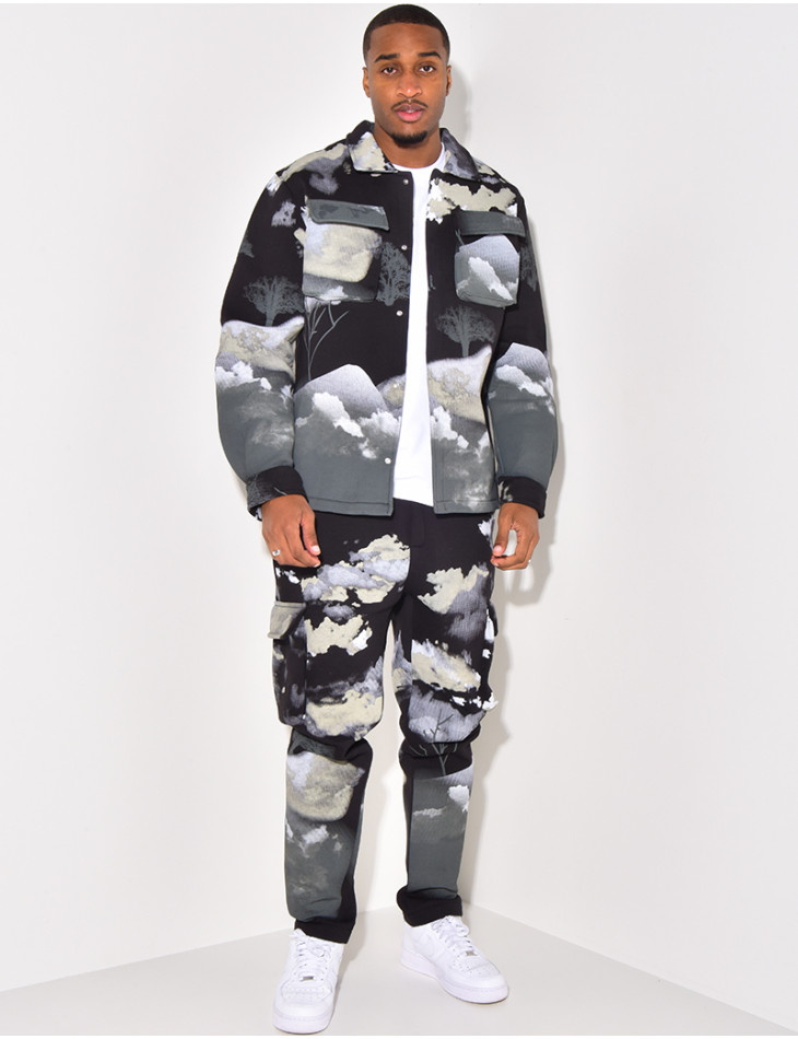 Ensemble jogging et veste tâcheté