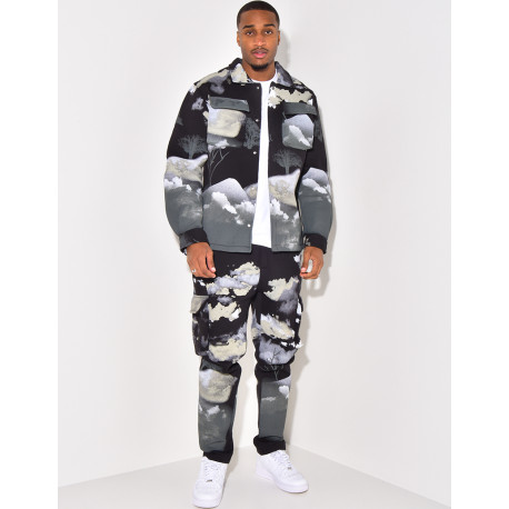 Ensemble jogging et veste tâcheté