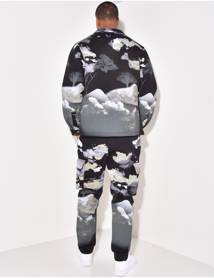 Ensemble jogging et veste tâcheté