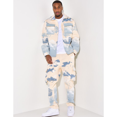 Ensemble jogging et veste tâcheté