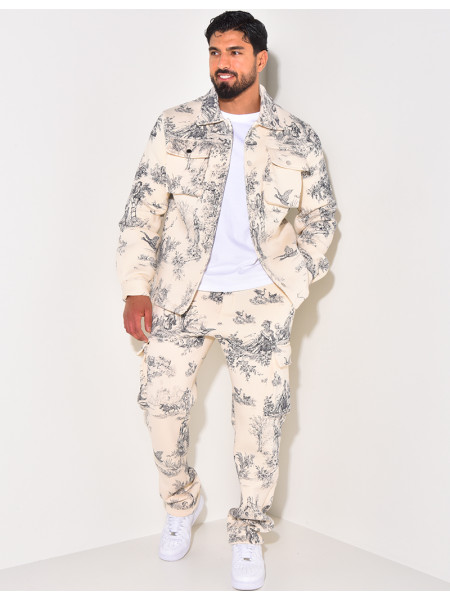 Ensemble pantalon et chemise à poches