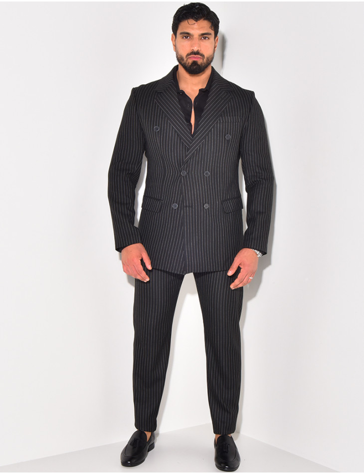 Ensemble de costume 2 pièces à rayures