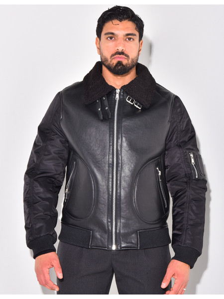 Perfecto en similicuir à fourrure