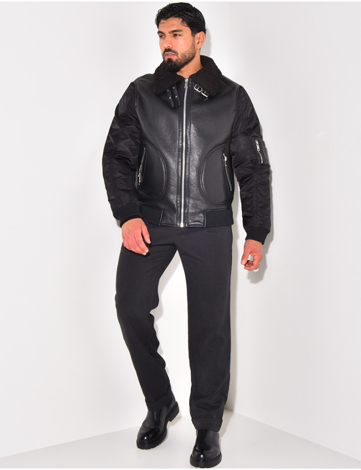 Perfecto en similicuir à fourrure