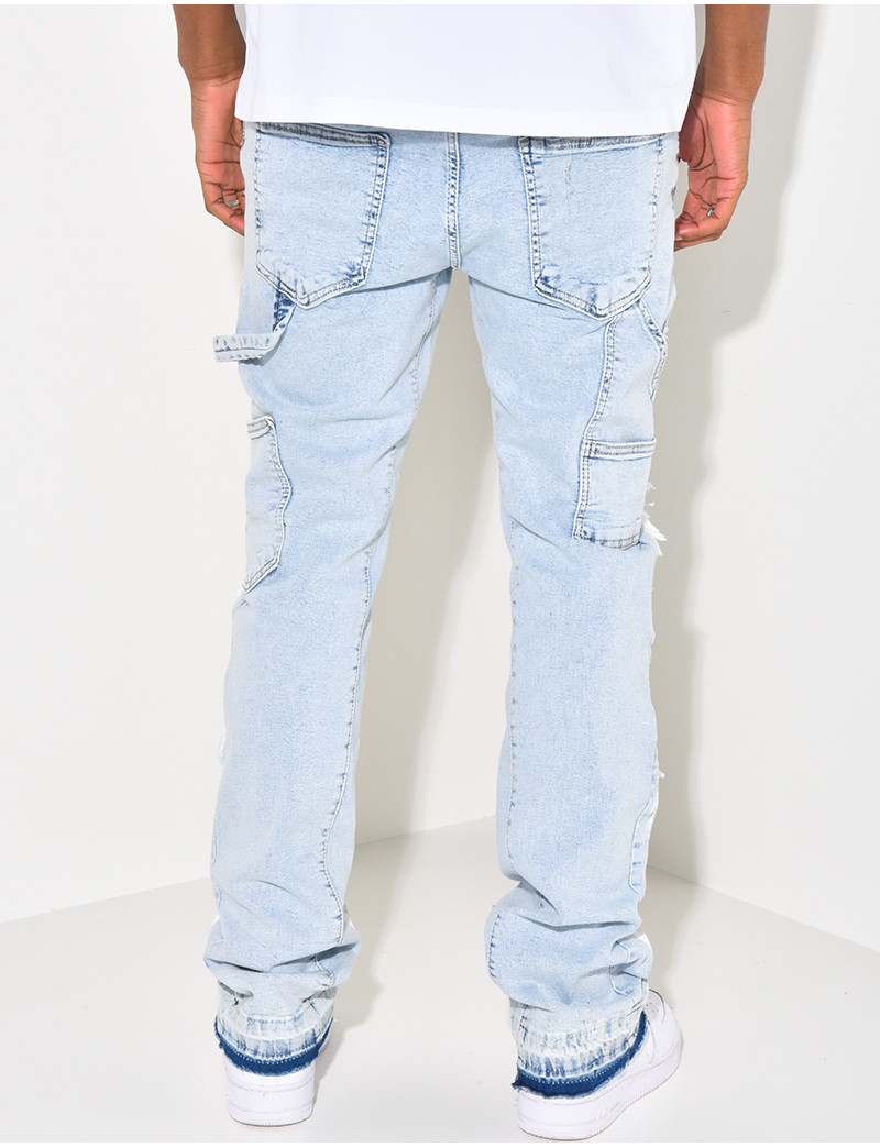 Bandana Jean Homme Motif Flare Jeans