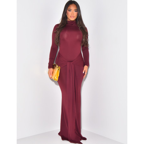 Long dress to tie in front