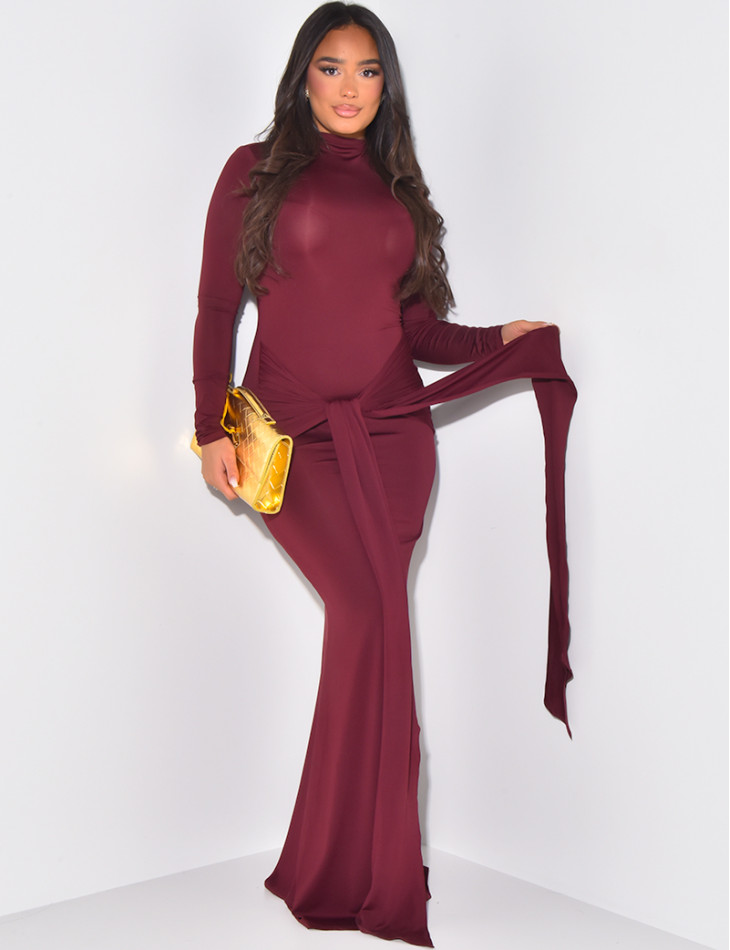 Langes Kleid zum Binden vorne