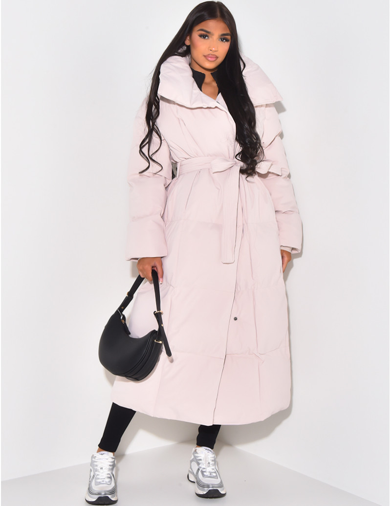 Lange gesteppte Daunenjacke...