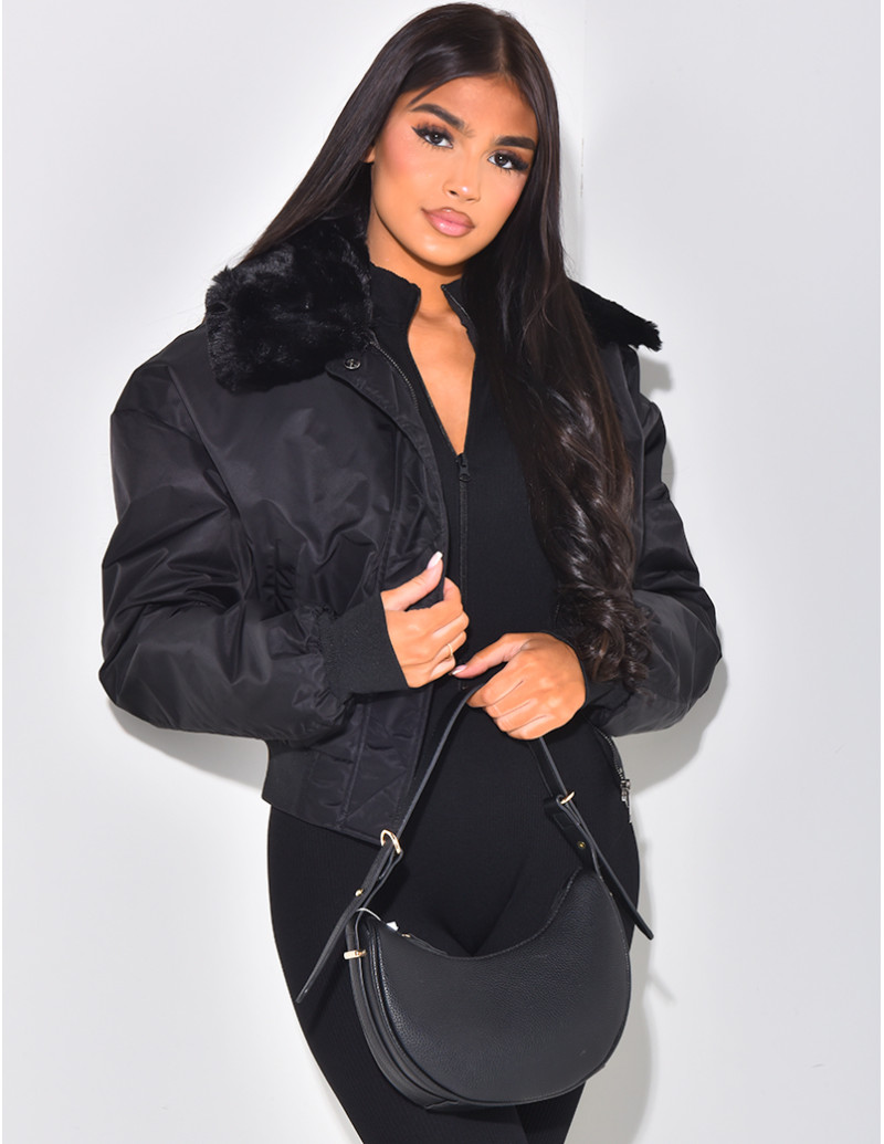 Bombers court à fourrure au...