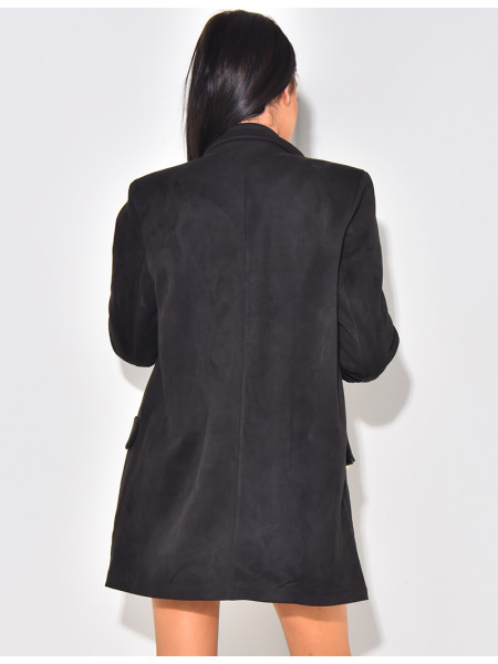 Suede blazer jacket