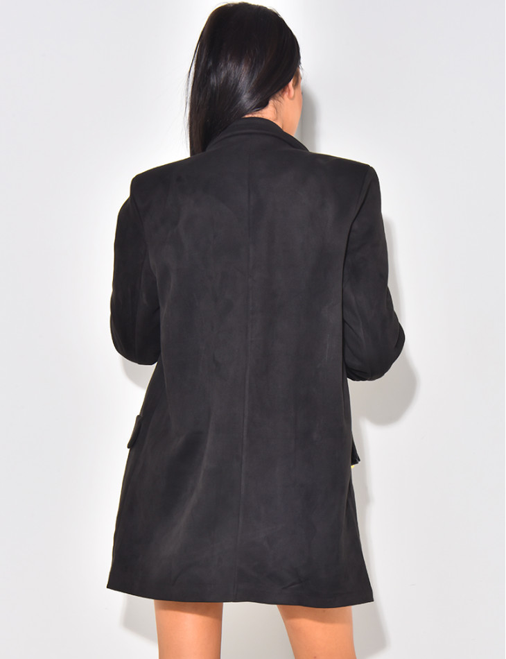 Suede blazer jacket