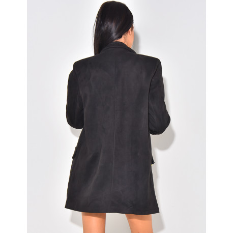 Suede blazer jacket