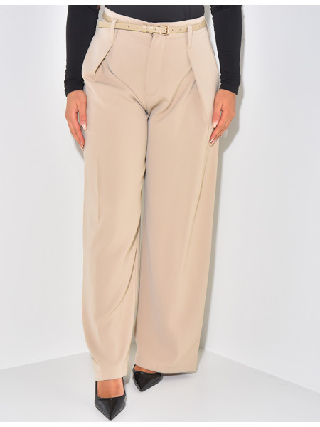 Anzughose mit Gürtelabnähern