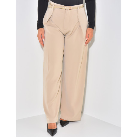 Anzughose mit Gürtelabnähern