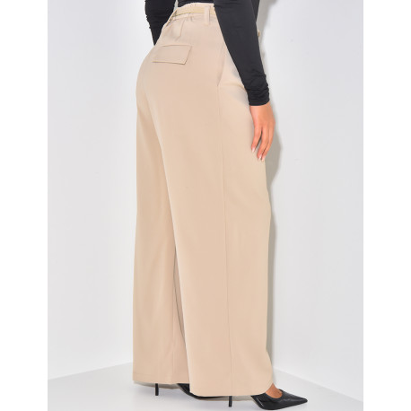 Anzughose mit Gürtelabnähern