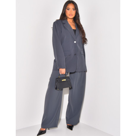 Oversized blazer with epaulettes