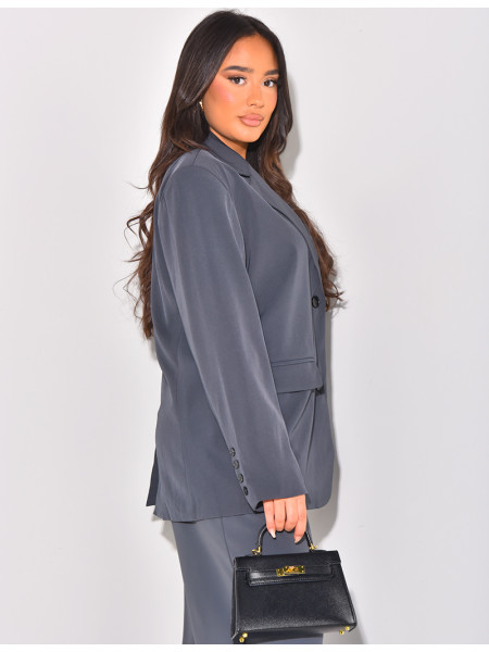 Oversized blazer with epaulettes