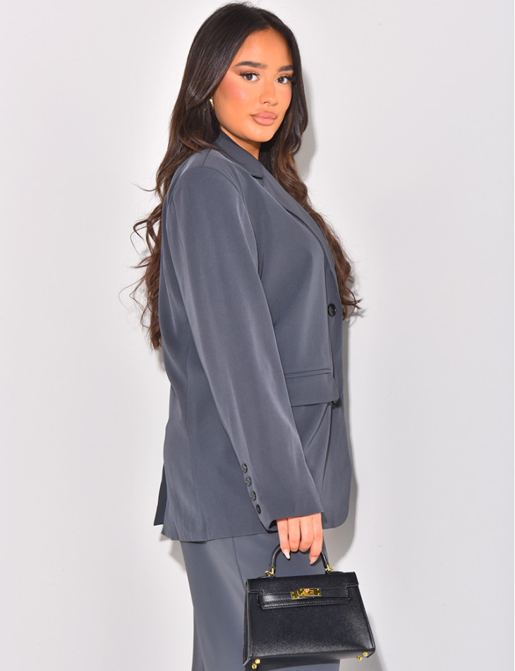 Oversized blazer with epaulettes