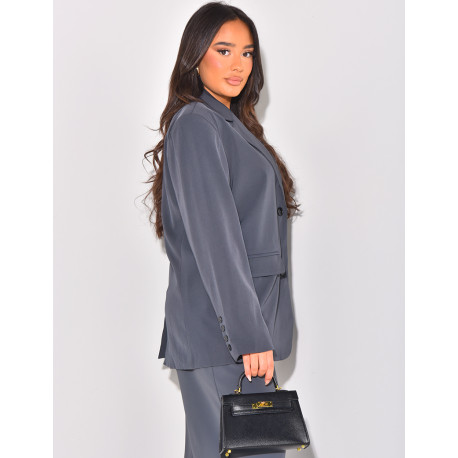 Oversized blazer with epaulettes