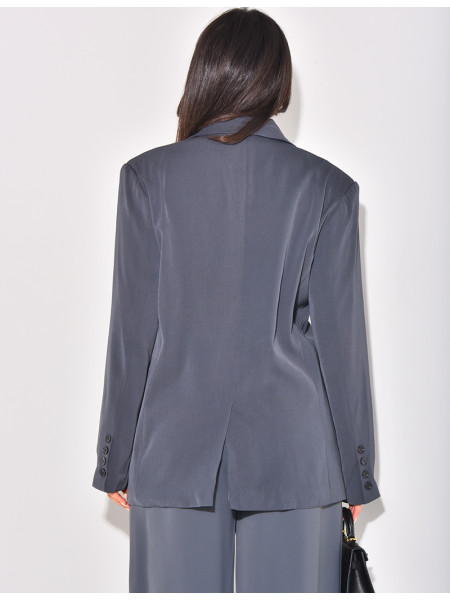 Oversized blazer with epaulettes