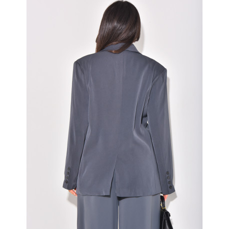 Oversized blazer with epaulettes