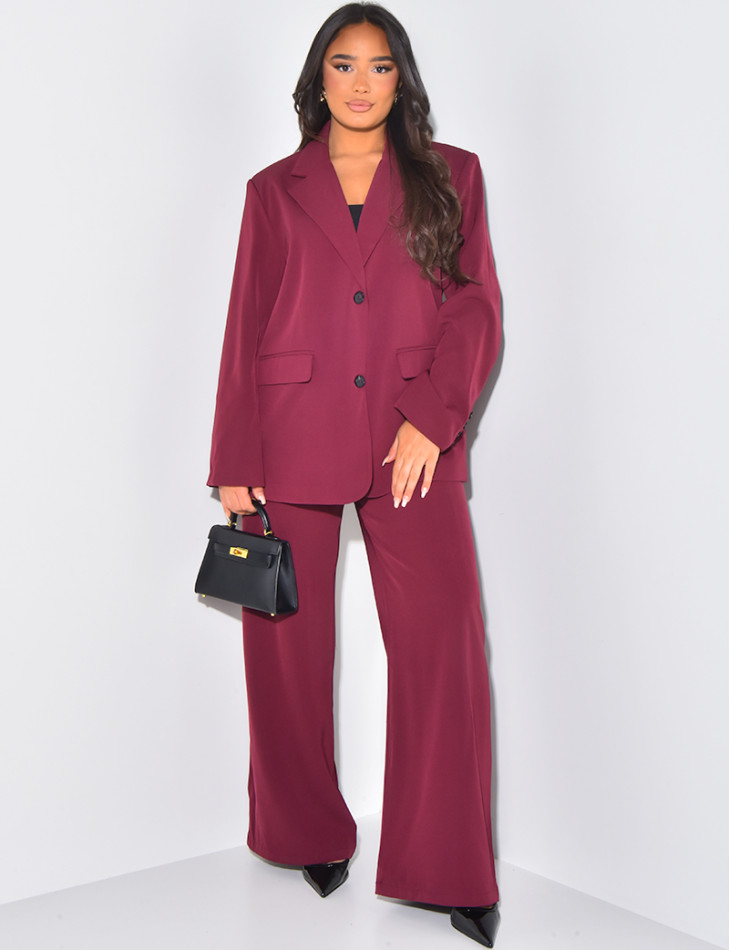 Blazer oversize à épaulettes