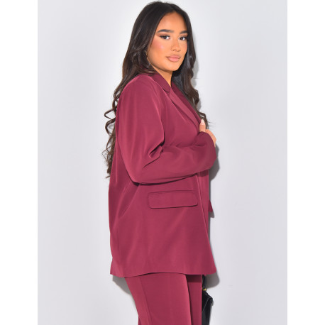 Blazer oversize à épaulettes