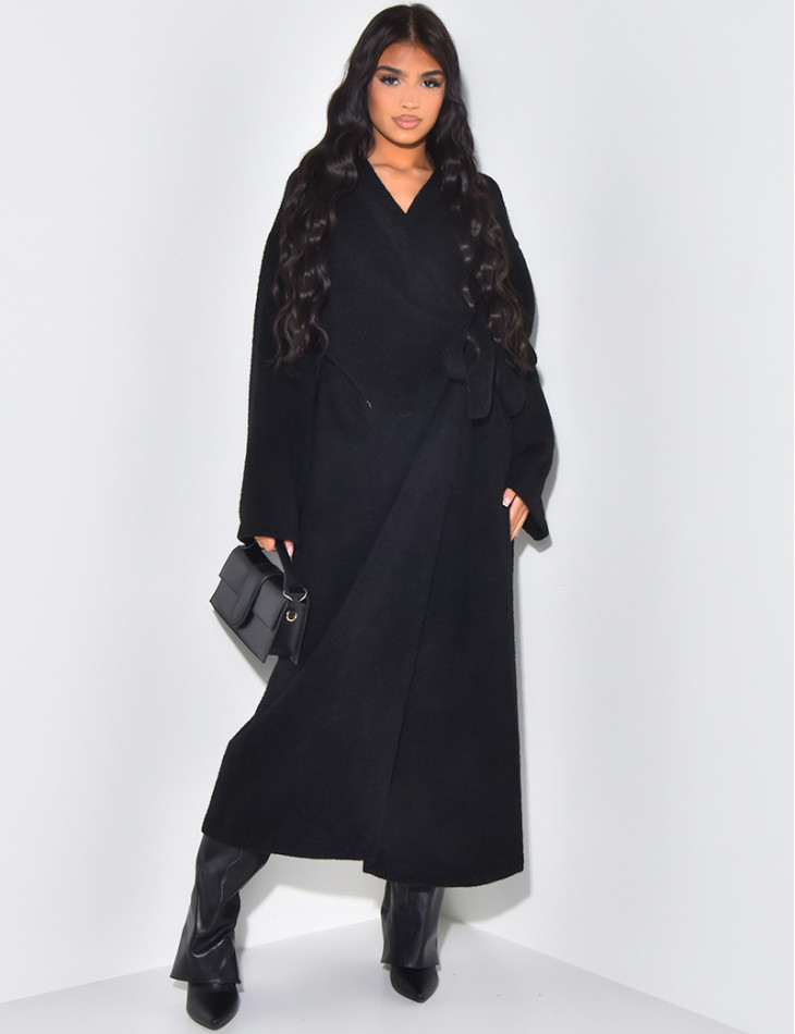 Robe kimono à nouer tissu tout doux