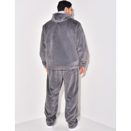 Ensemble pantalon et gilet à capuche doux