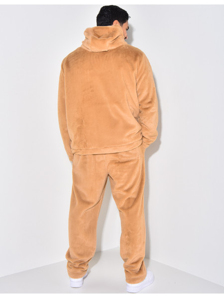 Ensemble pantalon et gilet à capuche doux