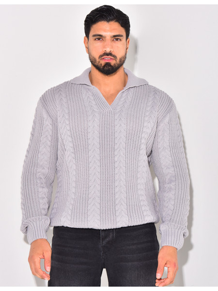 Pullover mit Polokragen
