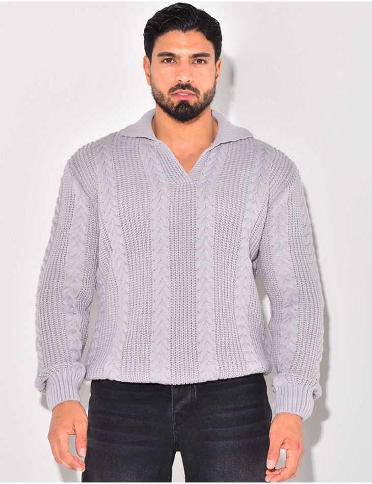 Pullover mit Polokragen