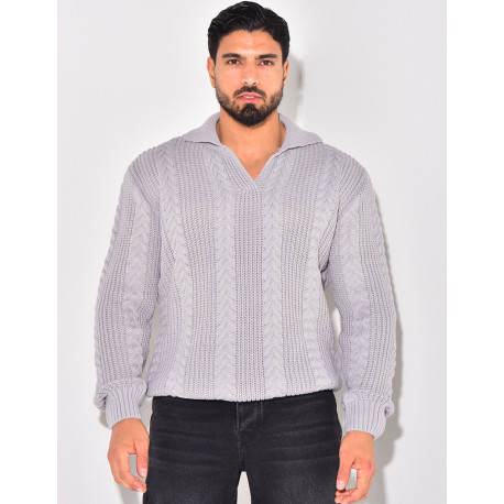 Pullover mit Polokragen