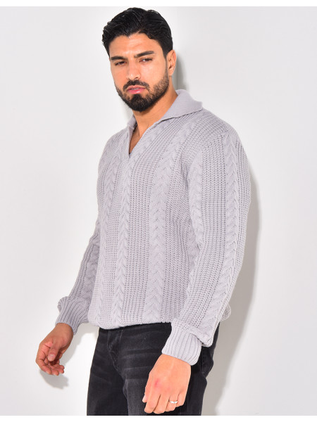 Pullover mit Polokragen