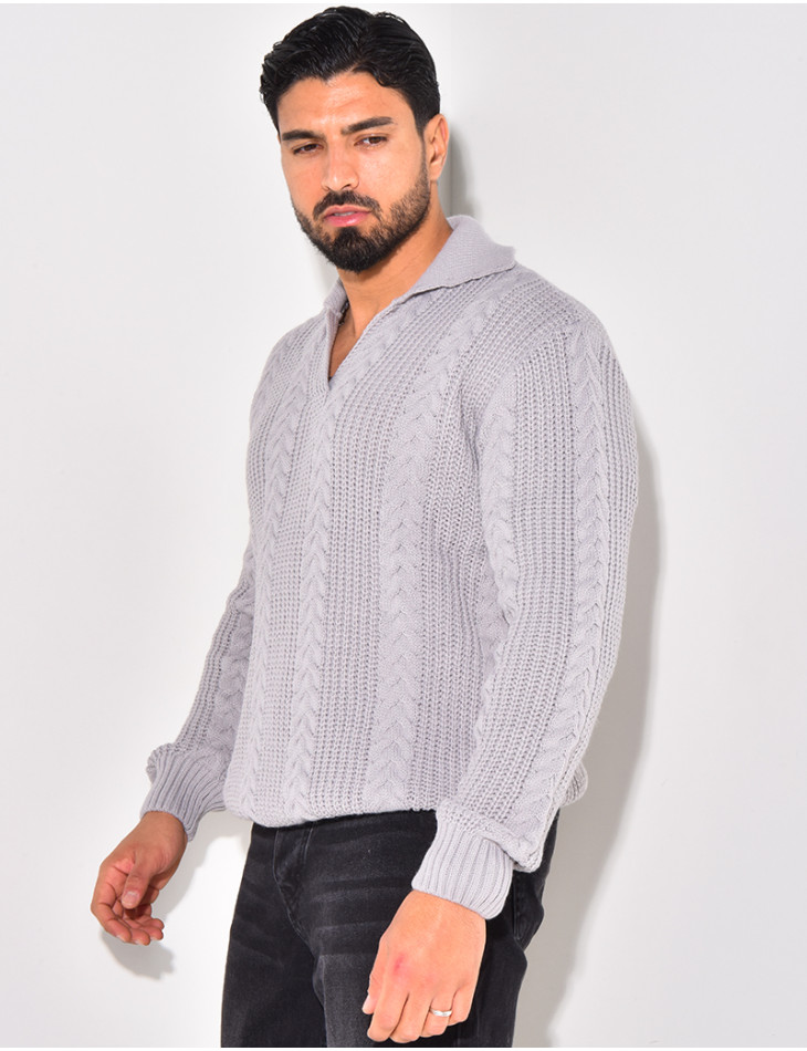 Pullover mit Polokragen