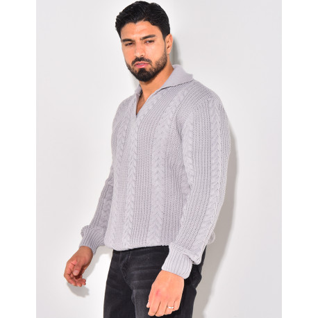Pullover mit Polokragen