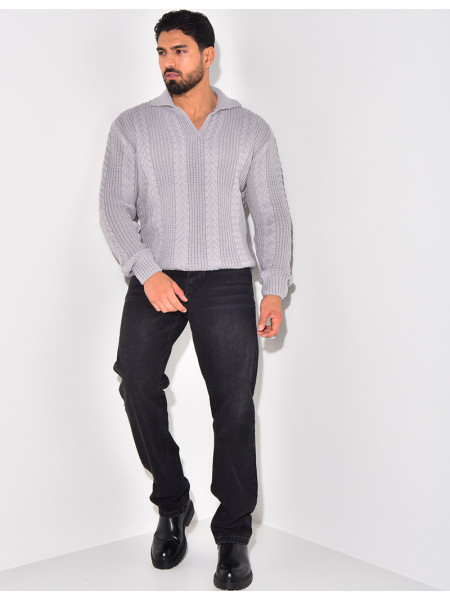 Pullover mit Polokragen
