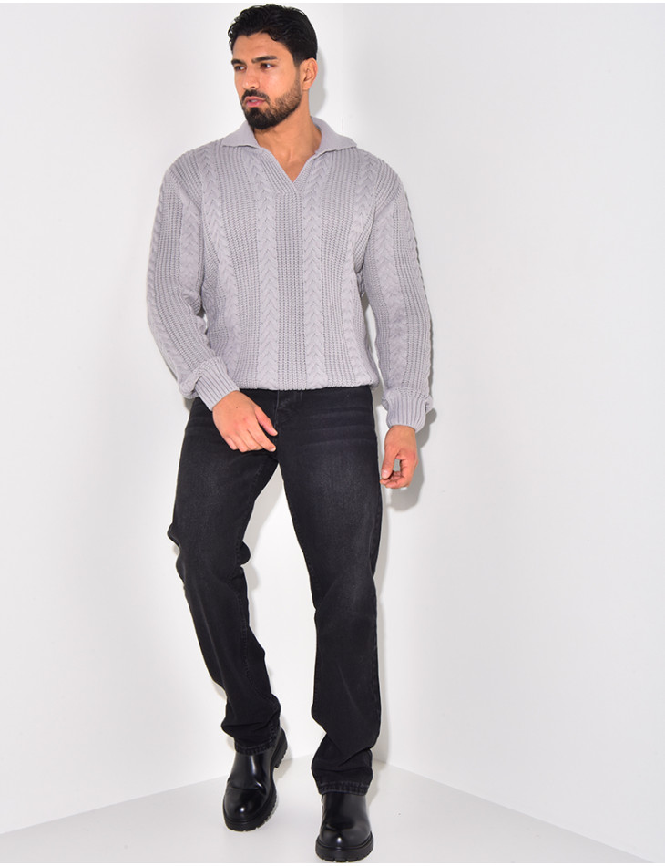 Pullover mit Polokragen
