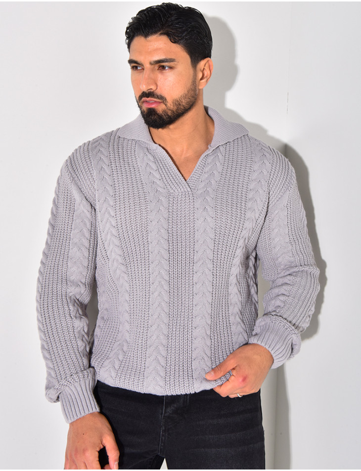 Pullover mit Polokragen