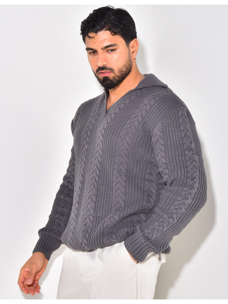 Pullover mit Polokragen