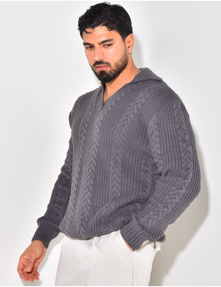 Pullover mit Polokragen