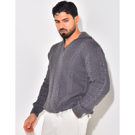 Pullover mit Polokragen
