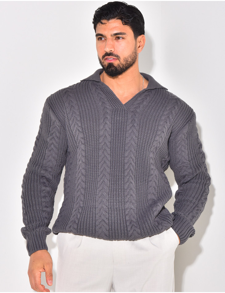 Pullover mit Polokragen