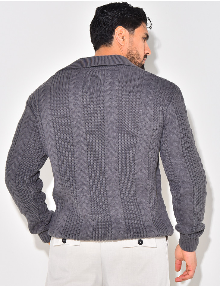 Pullover mit Polokragen