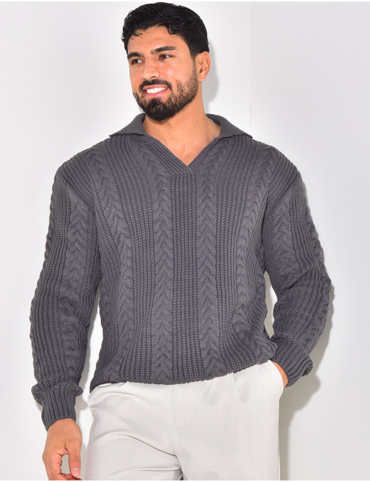 Pullover mit Polokragen