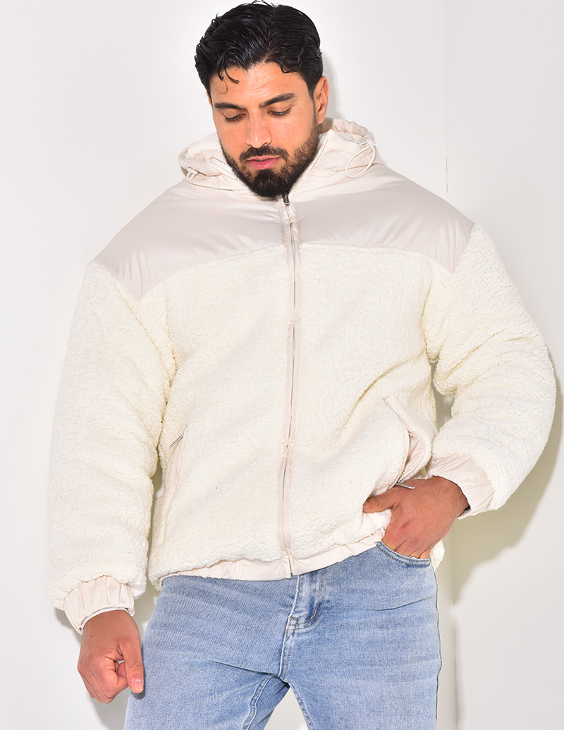 Doudoune bi-matière