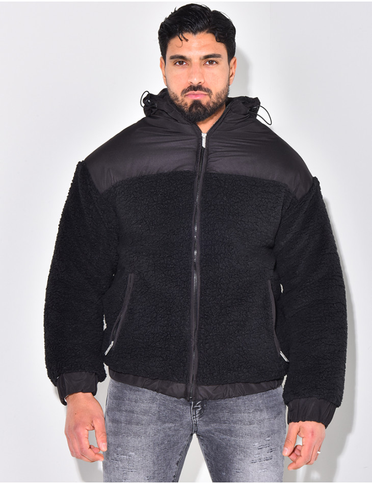 Doudoune bi-matière