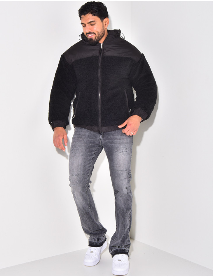 Doudoune bi-matière